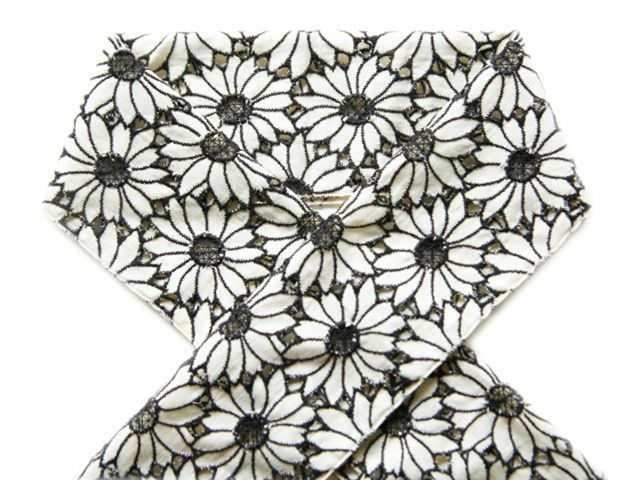 木綿の刺繍お半衿＞モードスタイルに-マーガレット | 着物や浴衣