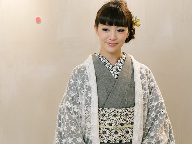 リバーシブル半幅帯＞フェミニンレースの半幅帯＊マーガレット | 着物 