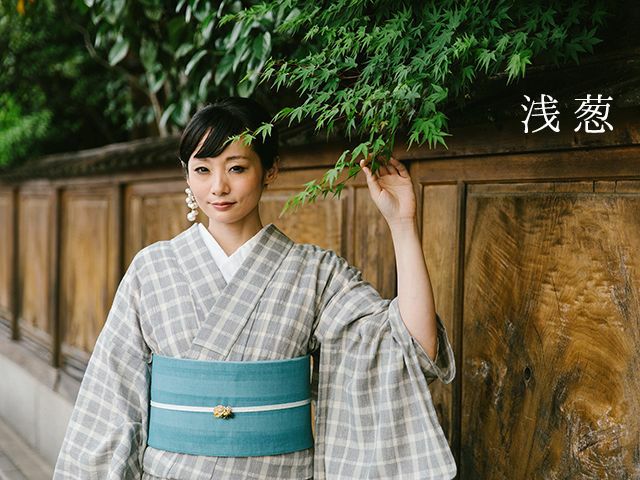 MO-3277 半幅帯 洗える帯 リバーシブル 薔薇 麻の葉 モノトーン