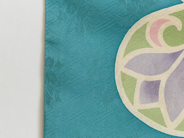 限定品・ち江す＞ろうけつ染め半幅帯ー葵aoi（2色・表正絹100