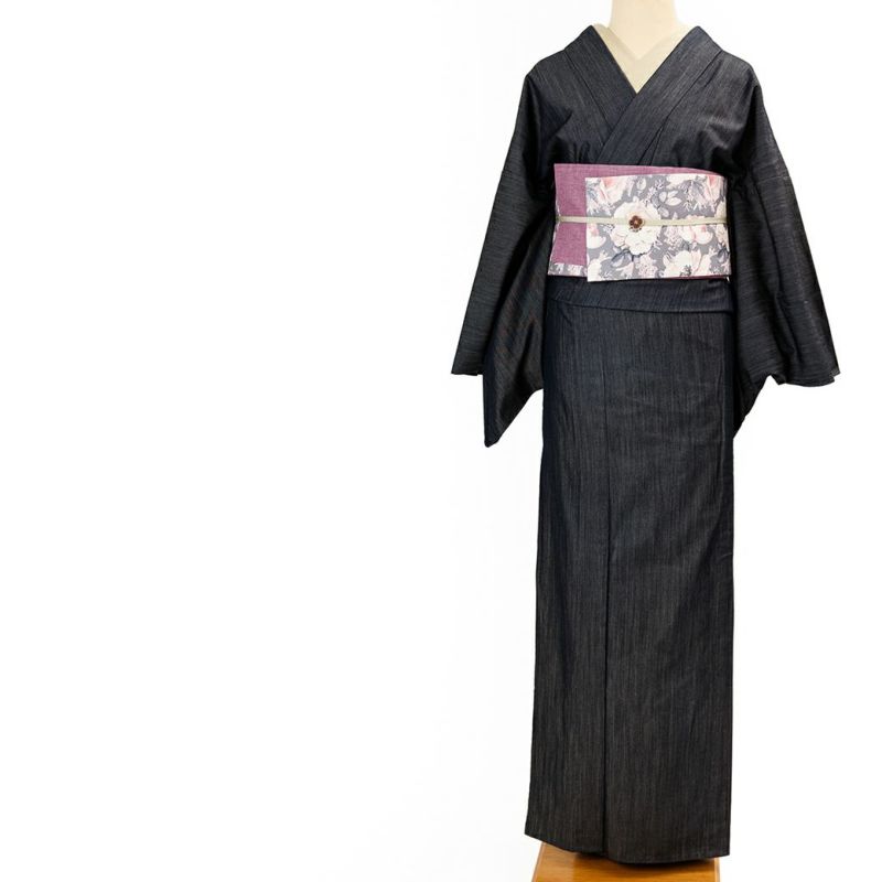 リバーシブル半幅帯-退屈とうつくしい日々（綿100%・390cm