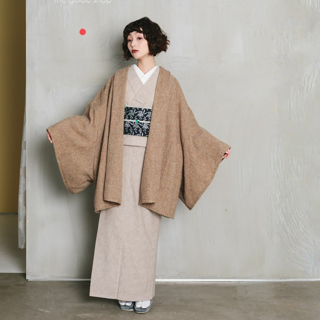 着物コート＞七緒掲載―Aラインドレープコート-アルパカ（5色） | 着物 