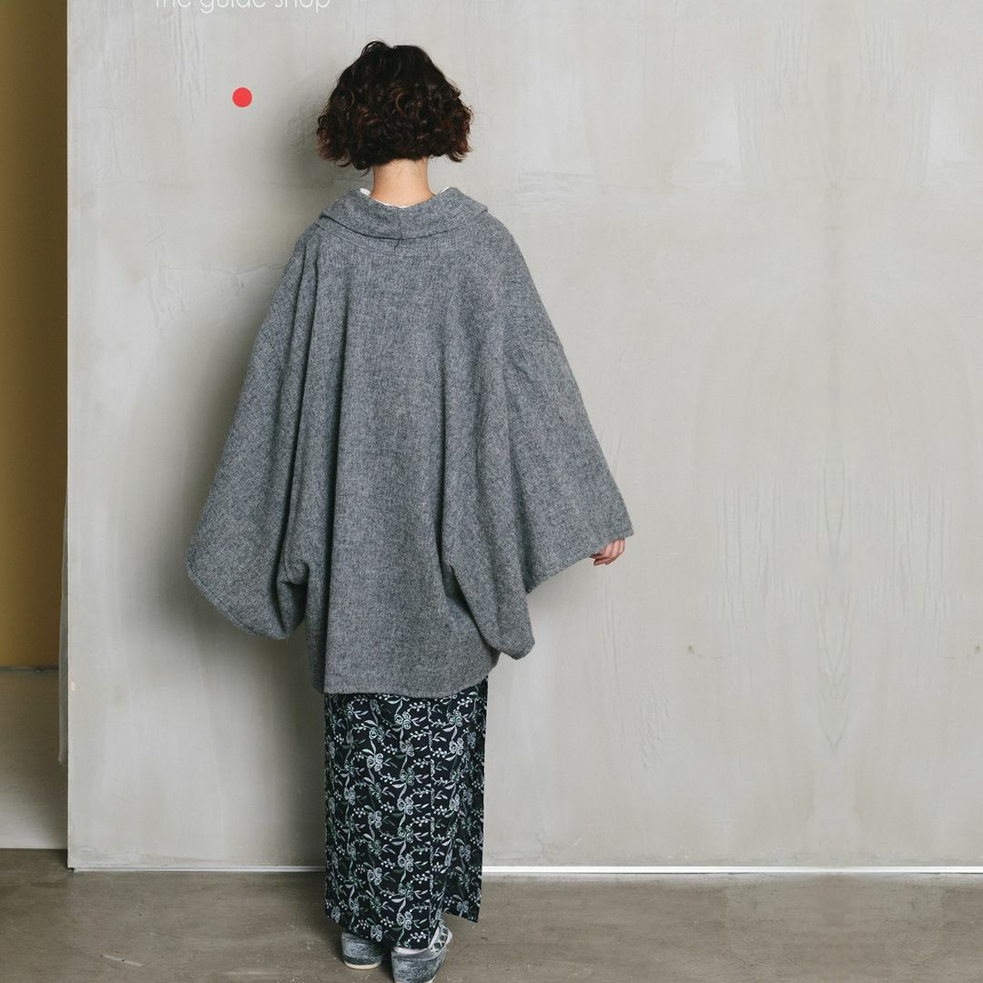 着物コート＞七緒掲載―Aラインドレープコート-アルパカ（5色） | 着物 