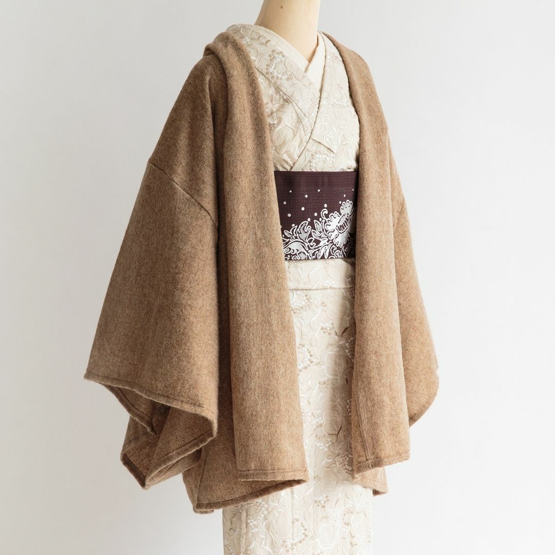 着物コート＞七緒掲載―Aラインドレープコート-アルパカ（5色） | 着物