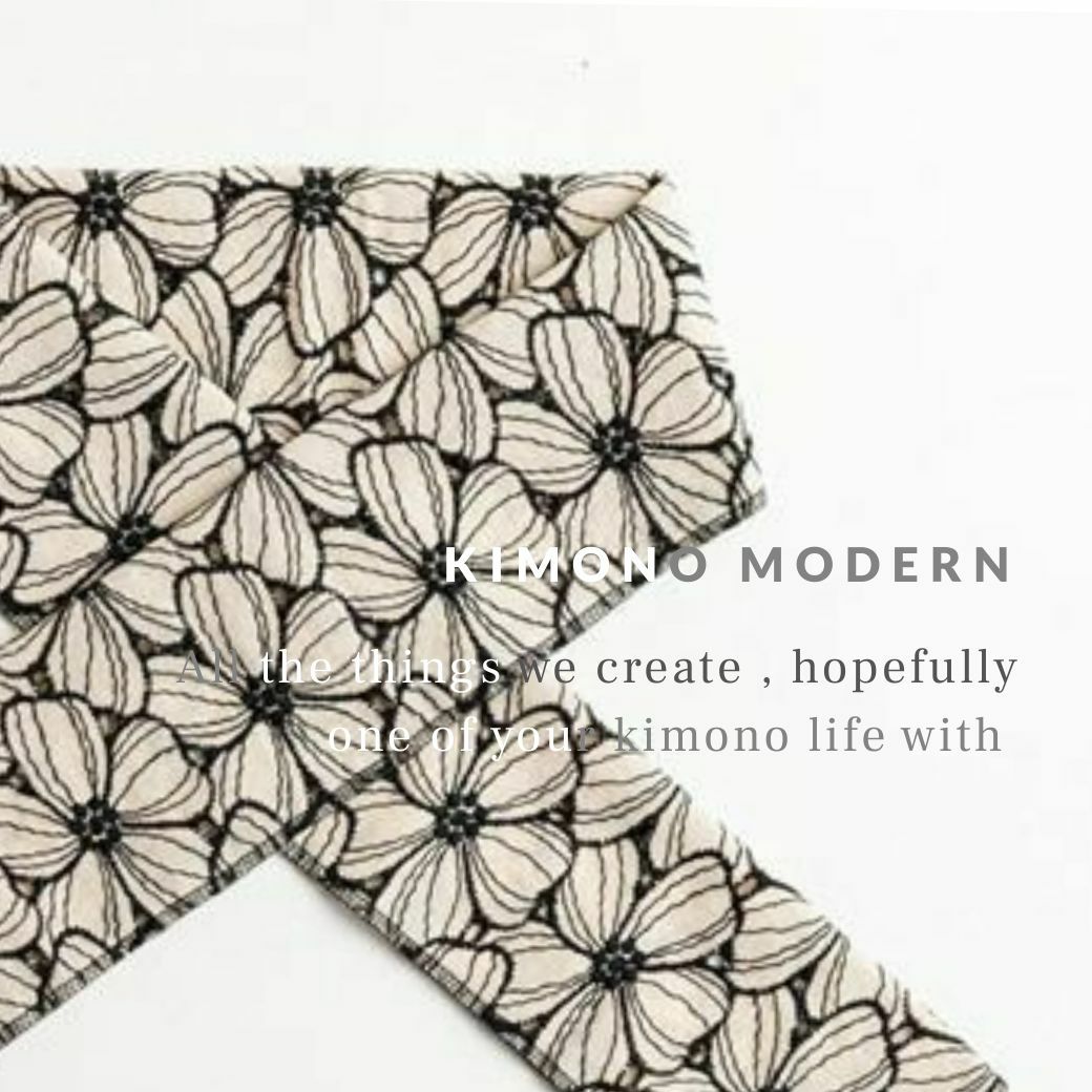 ＜木綿の刺繍お半衿＞華やぐ衿もと アイボリー