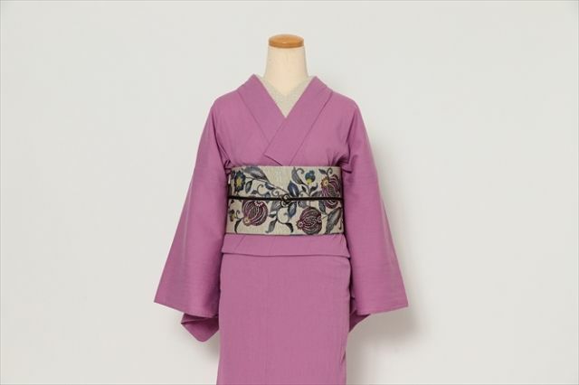 召しませ花＞リバーシブル半幅帯ーざくろ（絹75%） | 着物や浴衣