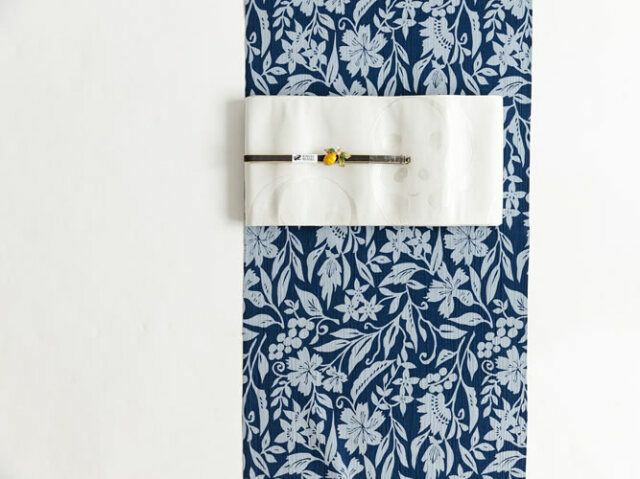 ＜阿波しじら＞盛夏も着用OK!涼しいシボ感、夏キモノ-或る日の思ひ出（綿100%)