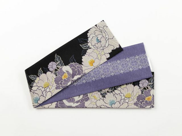 リバーシブル半幅帯】退屈とうつくしい日々(cotton100