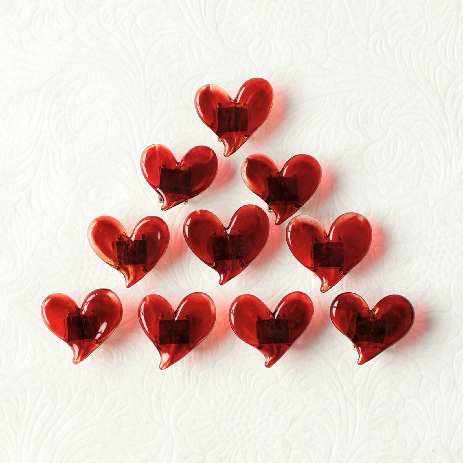 ＜itsuka glass works＞帯留めーLove Love Love