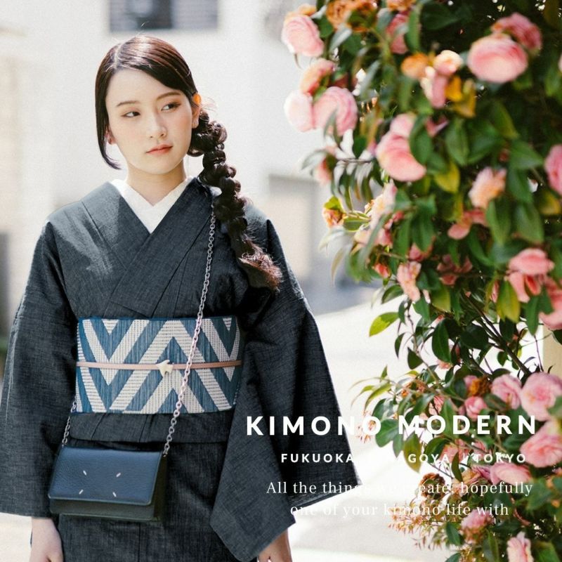 キモノモダン　デニム着物　サックスブルー　KIMONOMODERN シルクデニム着物＞サンクチュアリ（水通し済み） | 着物や浴衣