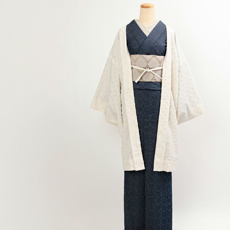 デニム着物＞シャボン玉デニム着物 - 群青 | 着物や浴衣なら和