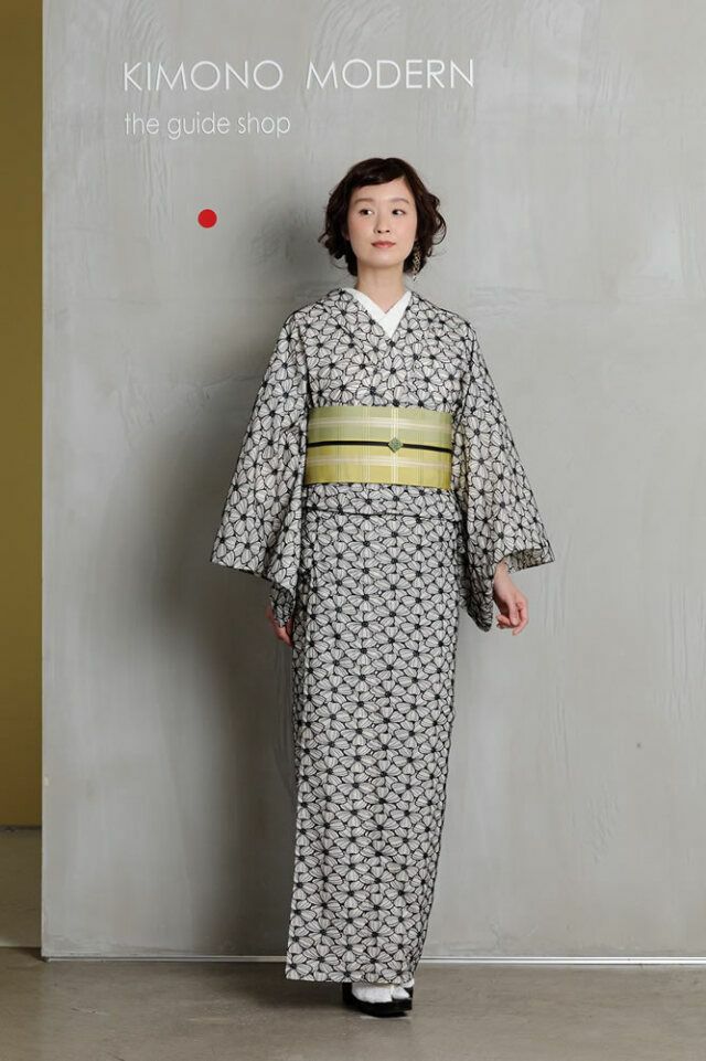 レース刺繍着物＞ハナミズキ－アイボリー | 着物や浴衣なら和モダン 