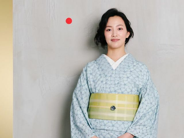 レース刺繍着物＞ハナミズキ－マーメイドblue | 着物や浴衣なら