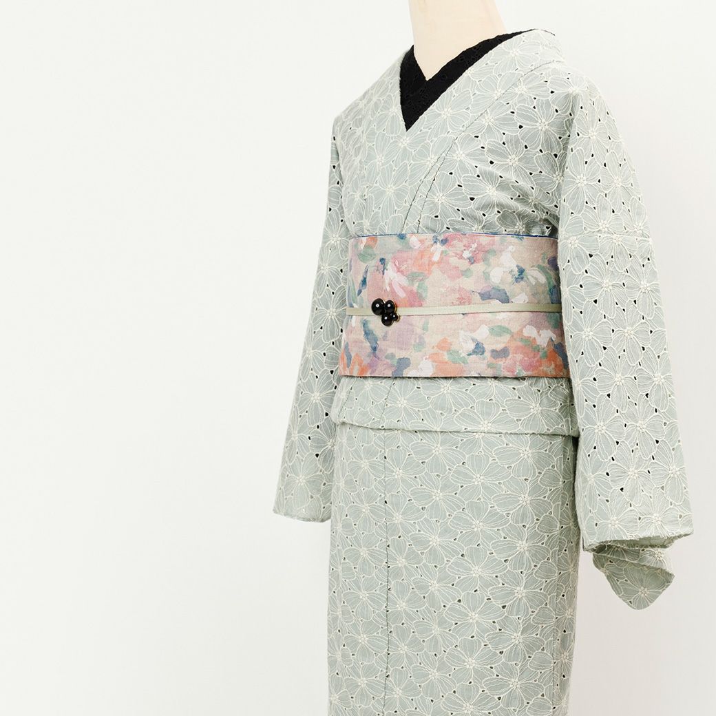レース刺繍着物＞ハナミズキ－mint | 着物や浴衣なら和モダン着物・帯 