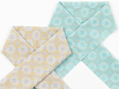 木綿の刺繍お半衿＞イロドリ七宝（2色） | 着物や浴衣なら和