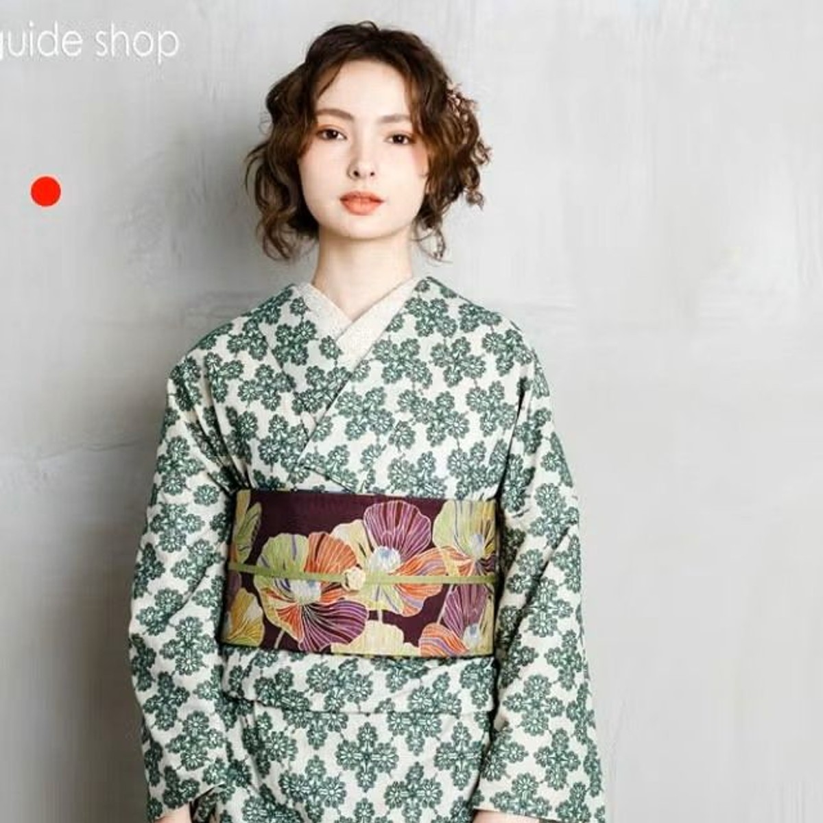 ＜レース刺繍着物＞MOROCCO-MOSS green