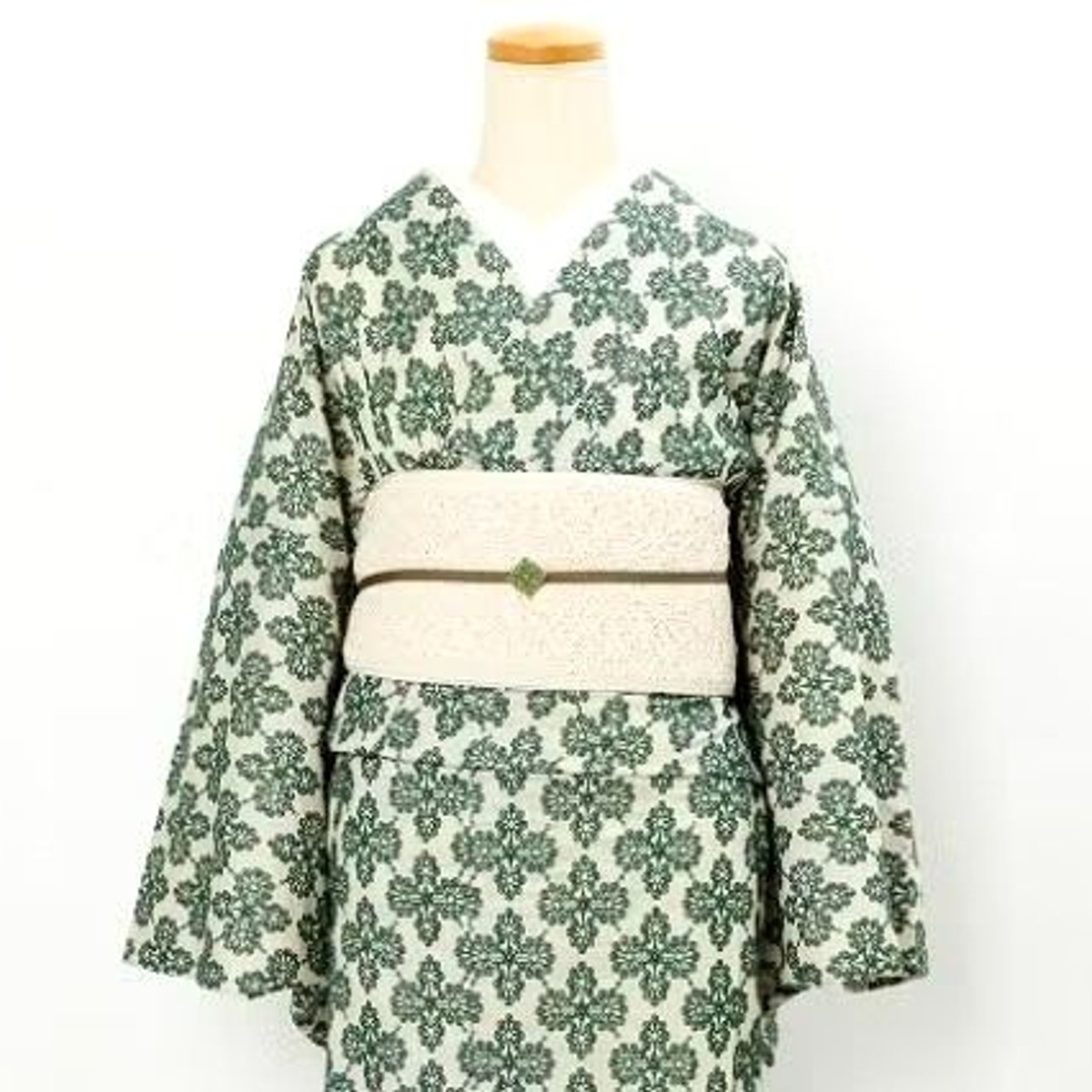 ＜レース刺繍着物＞MOROCCO-MOSS green