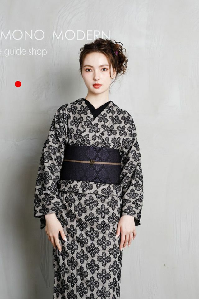 Kimono Modern レース襦袢 ワンピ襦袢 アラベスク - 着物・浴衣