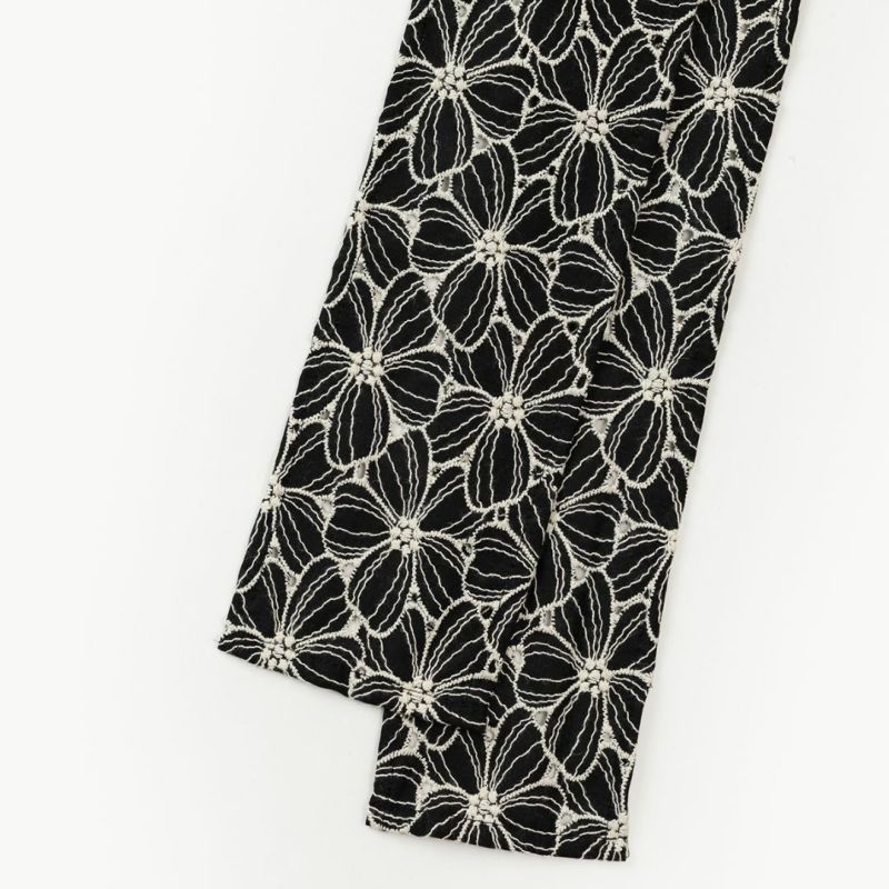 レース三連仮紐 黒曜石