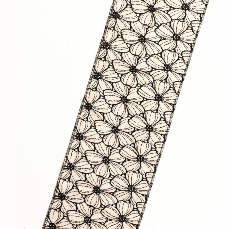 レース三連仮紐 アイボリー