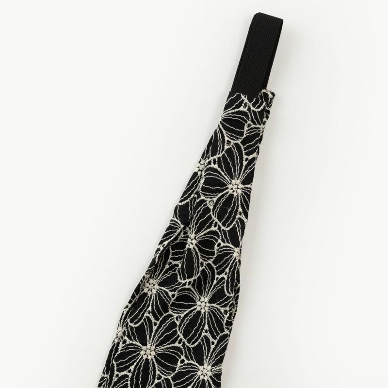 レース三連仮紐 黒曜石