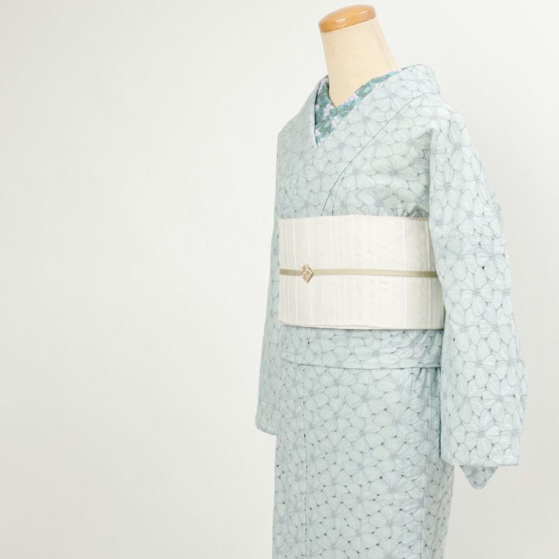 お値下げ…KIMONO MODERN ハナミズキレース着物　Sサイズ レース刺繍着物＞ハナミズキ－mint | 着物や浴衣なら和モダン