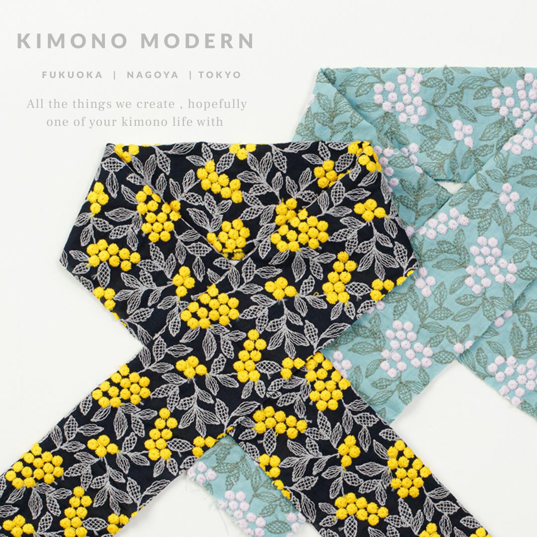 新品未使用品】刺繍半襟 カラー 薄紫ピンク系 （刺繍半衿「紫色の  