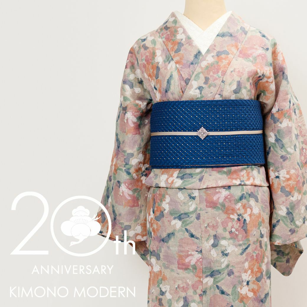 リネン着物 BOTANICAL（2色・リネン100%）COTTON CANDY | 着物や浴衣