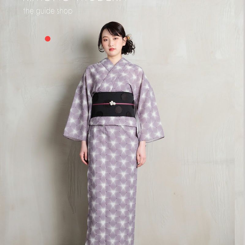 ご予約品＞2way-夏キモノ浴衣ー万華鏡-prism 紫の上（セオα・M